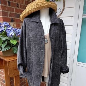MESSORI ITALIAN LADIES SZ XL LANA WOOL SOFT BUTTON SWEATER JACKET